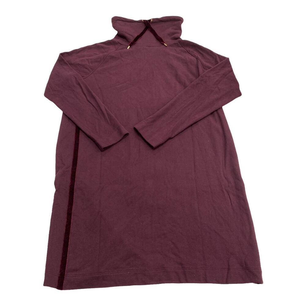 NEW RALPH LAUREN women's french terry sweater dress in red